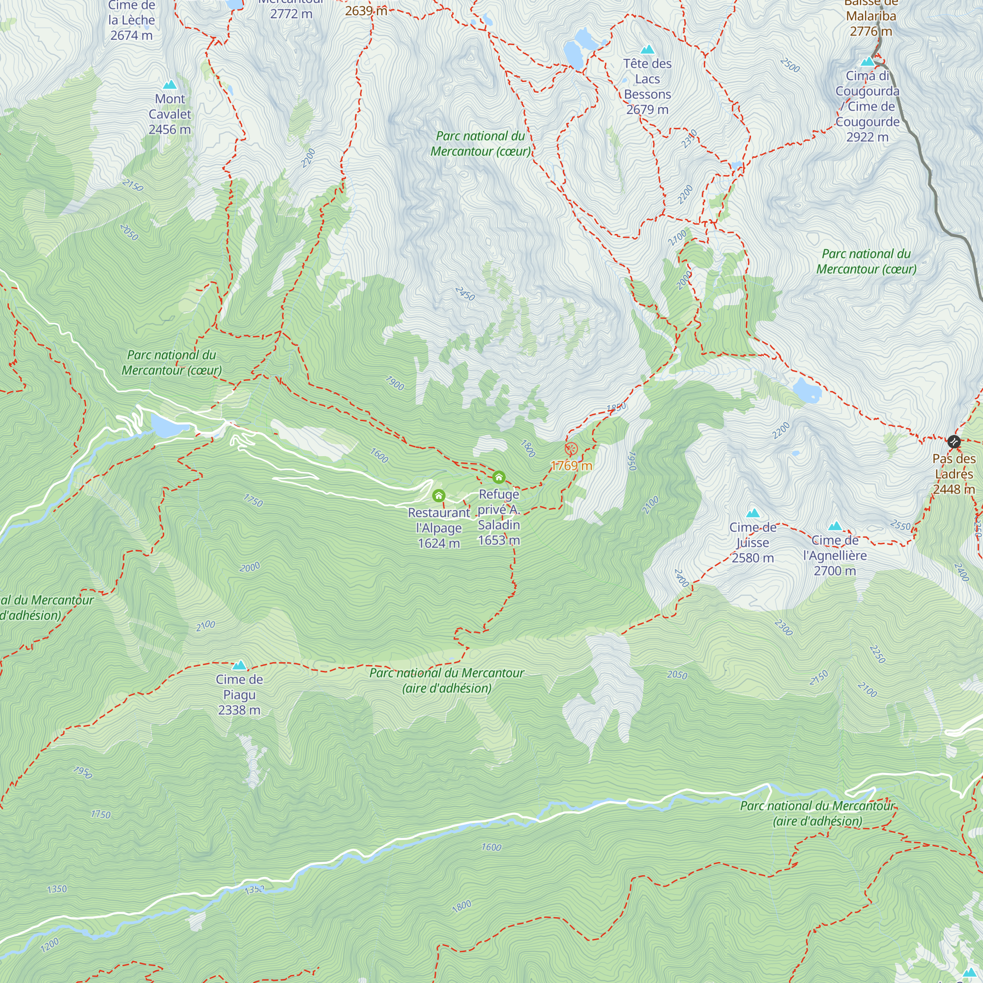 Refuge privé A. Saladin map