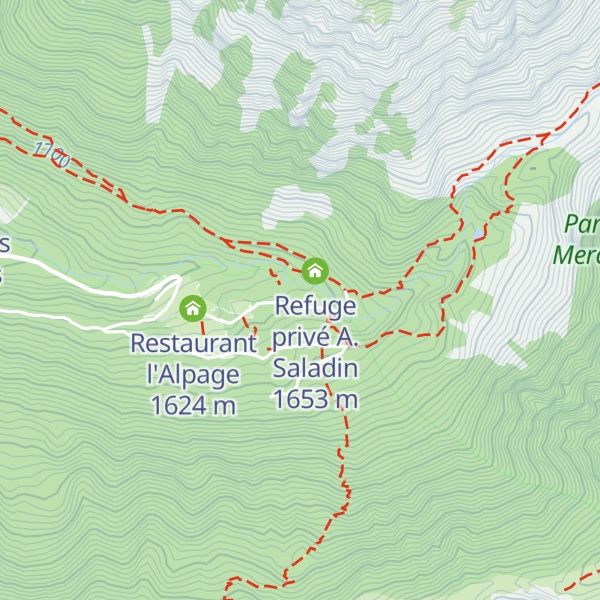 Map of Refuge privé A. Saladin