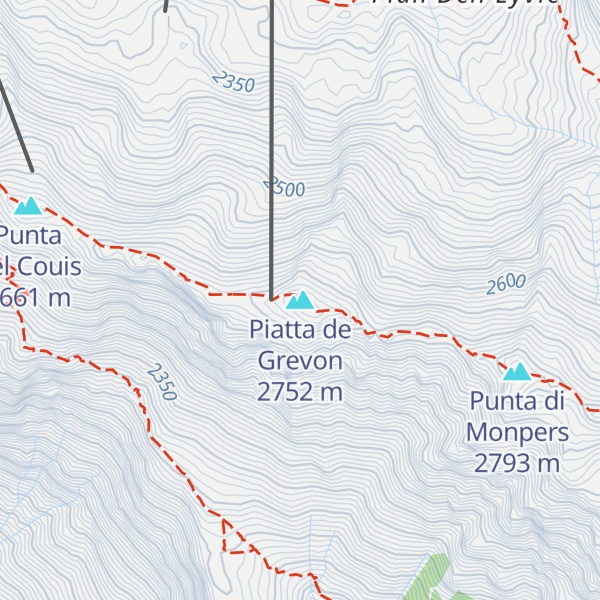 Map of Piatta de Grevon