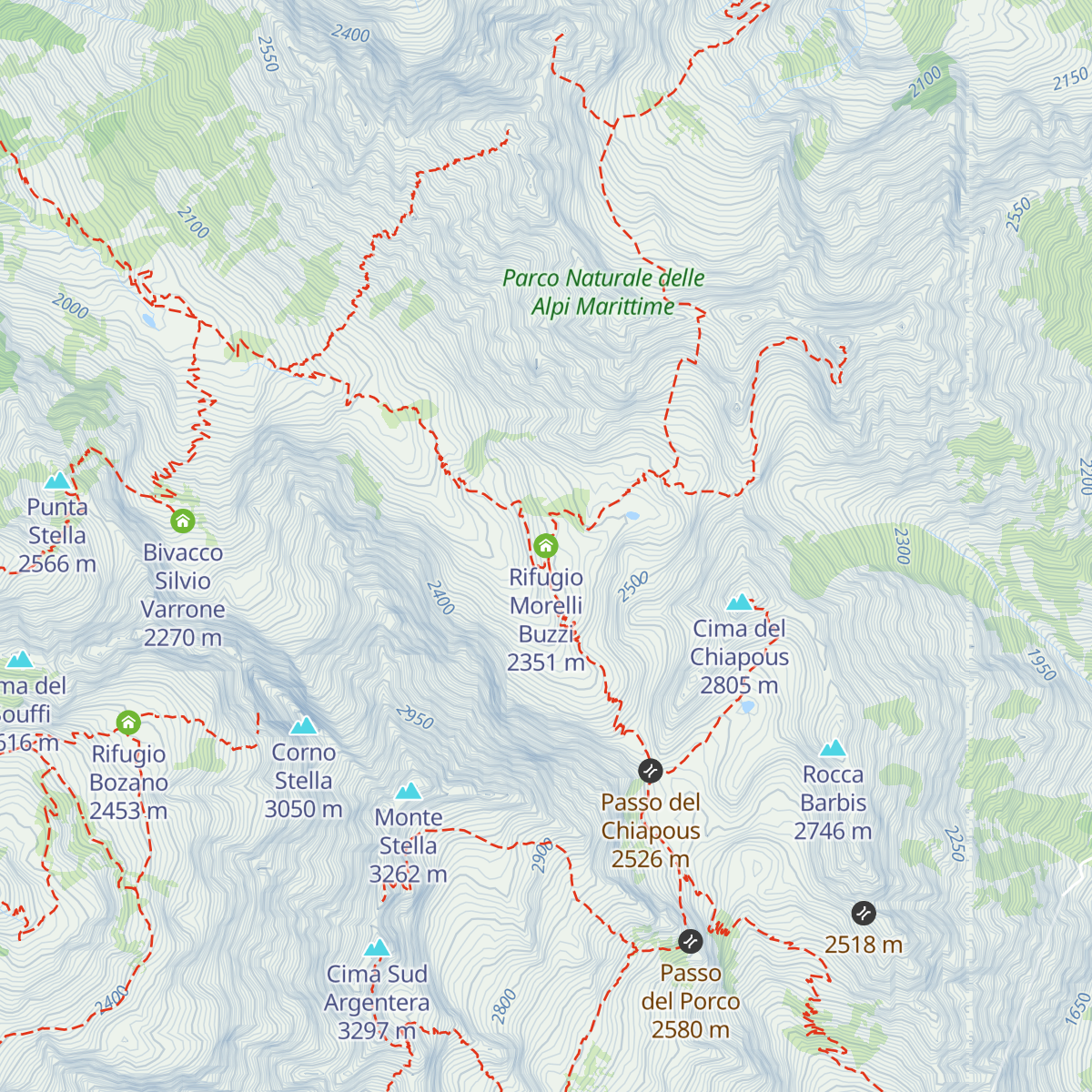 Rifugio Morelli Buzzi map