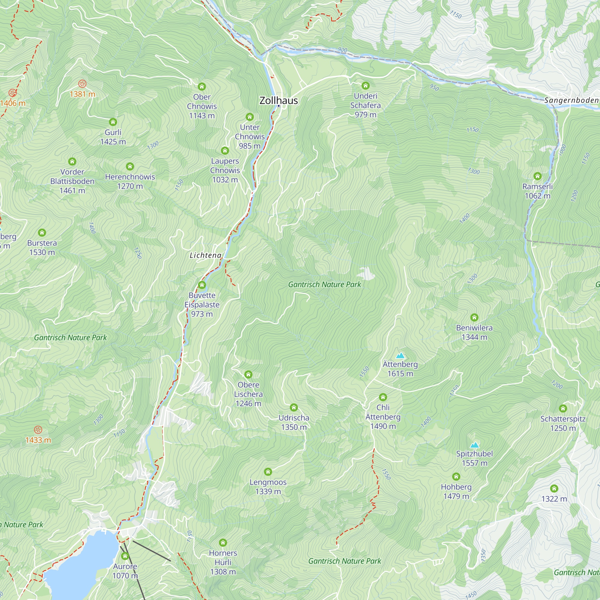Glunggmoos map