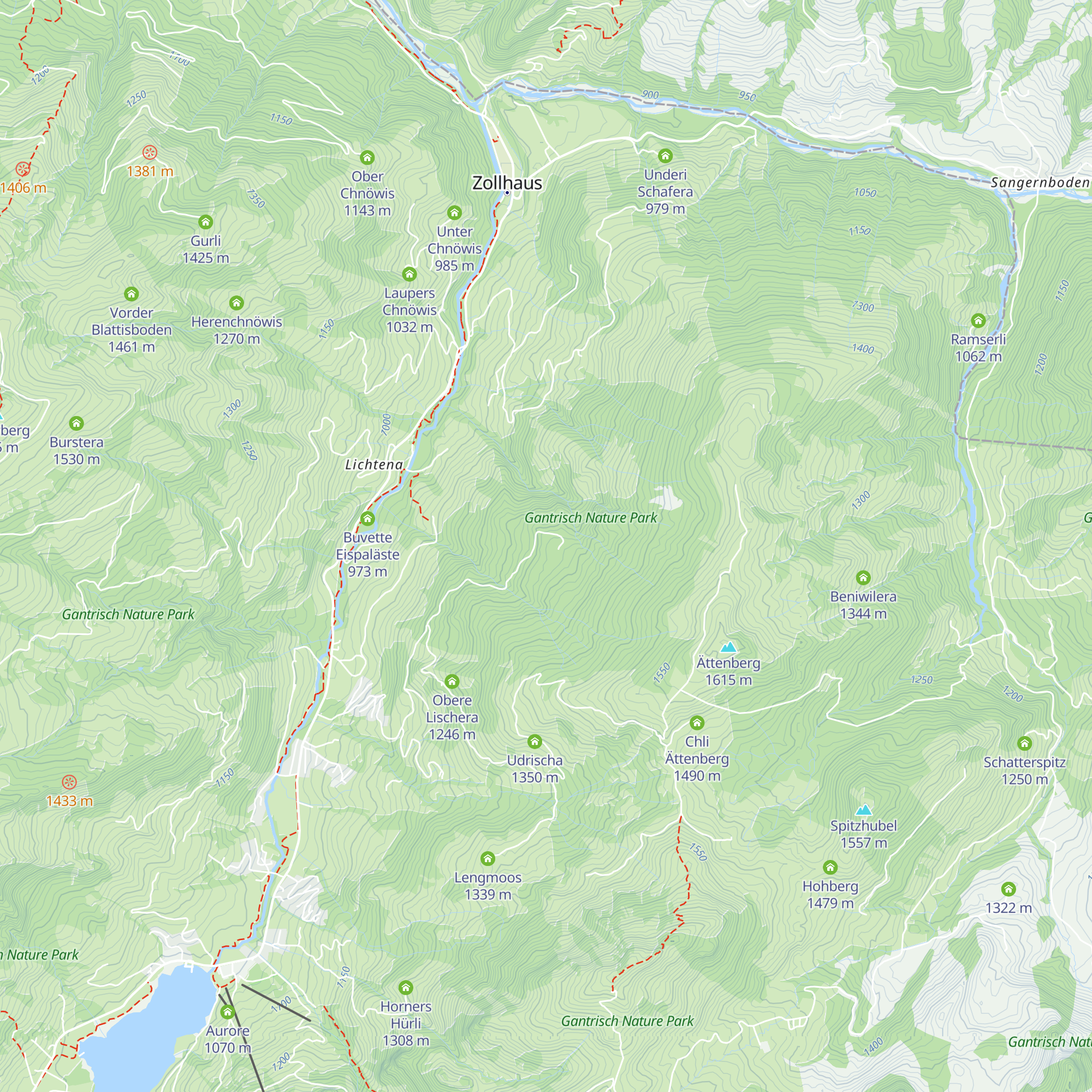 Glunggmoos map