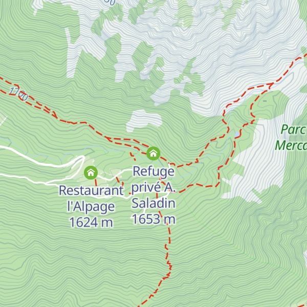 Map of Refuge privé A. Saladin