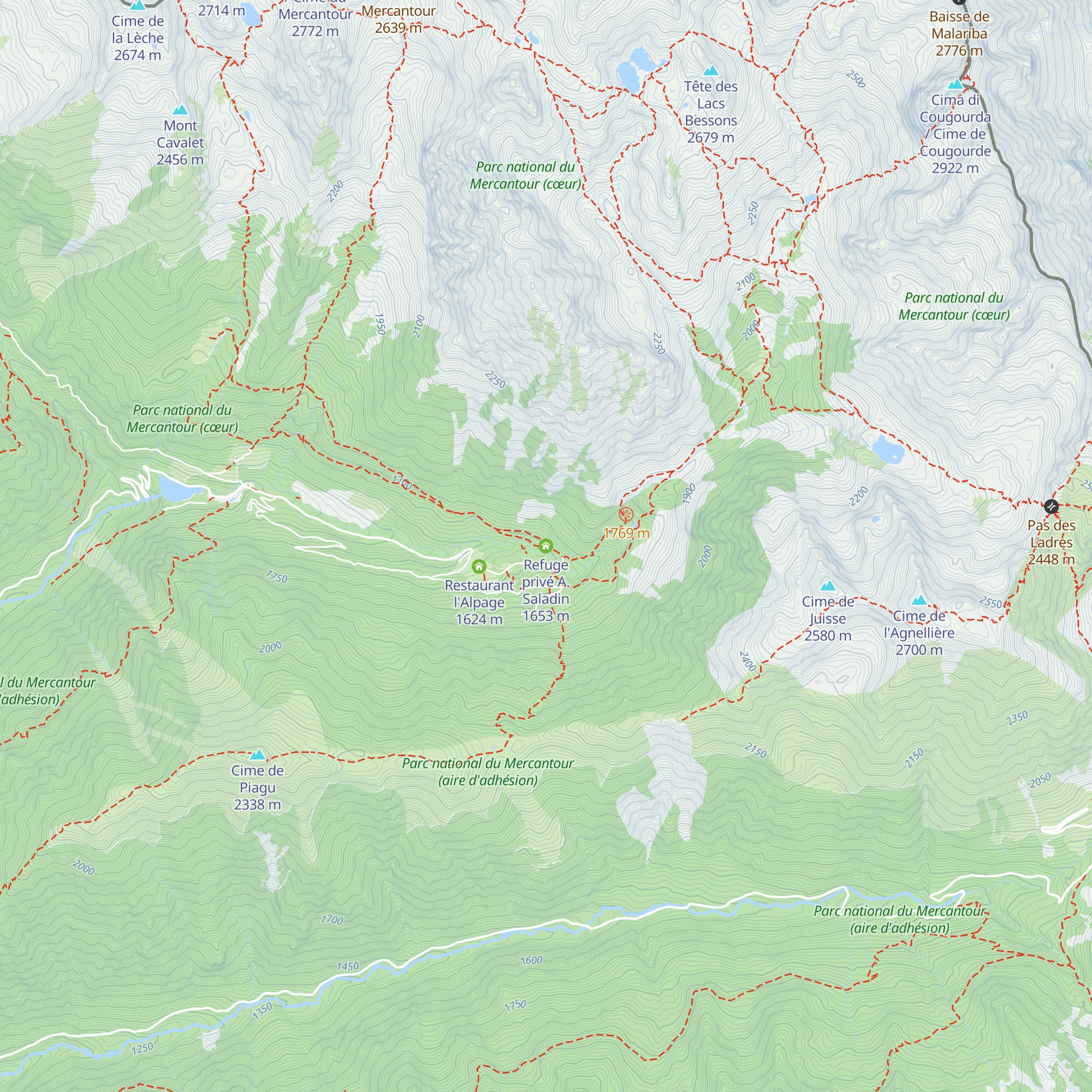 Refuge privé A. Saladin map