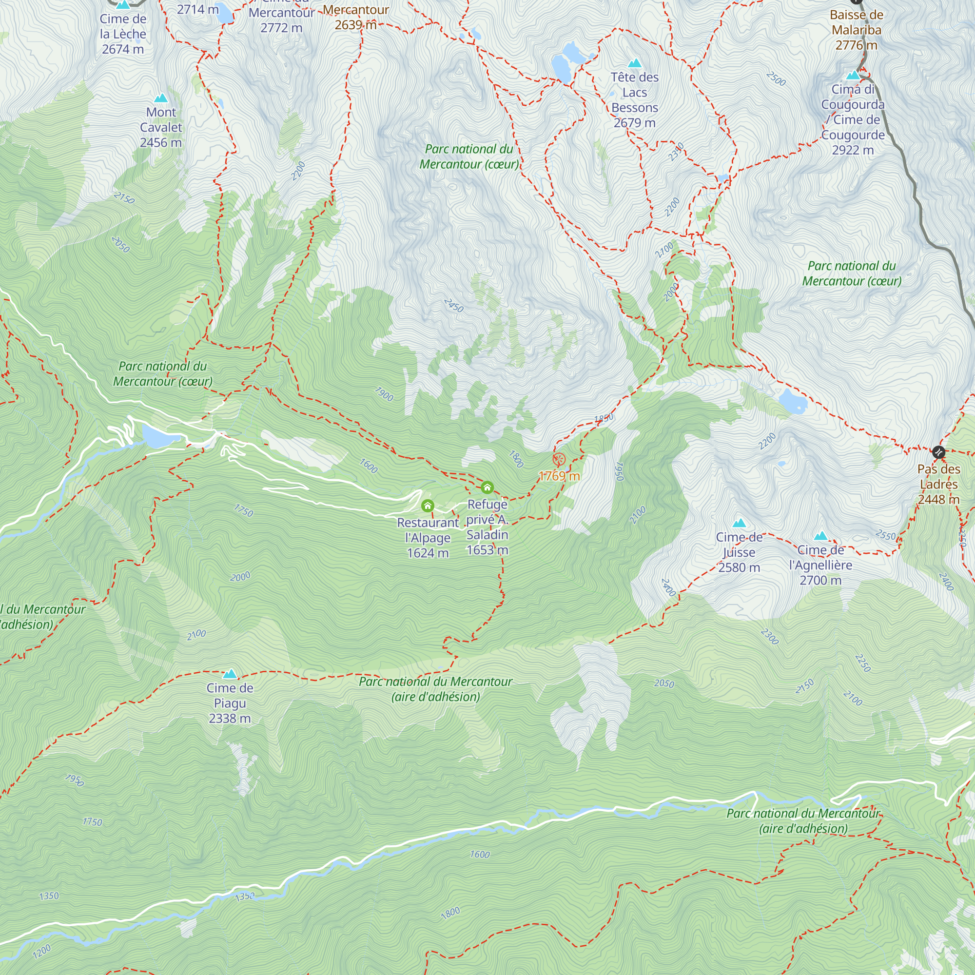 Refuge privé A. Saladin map
