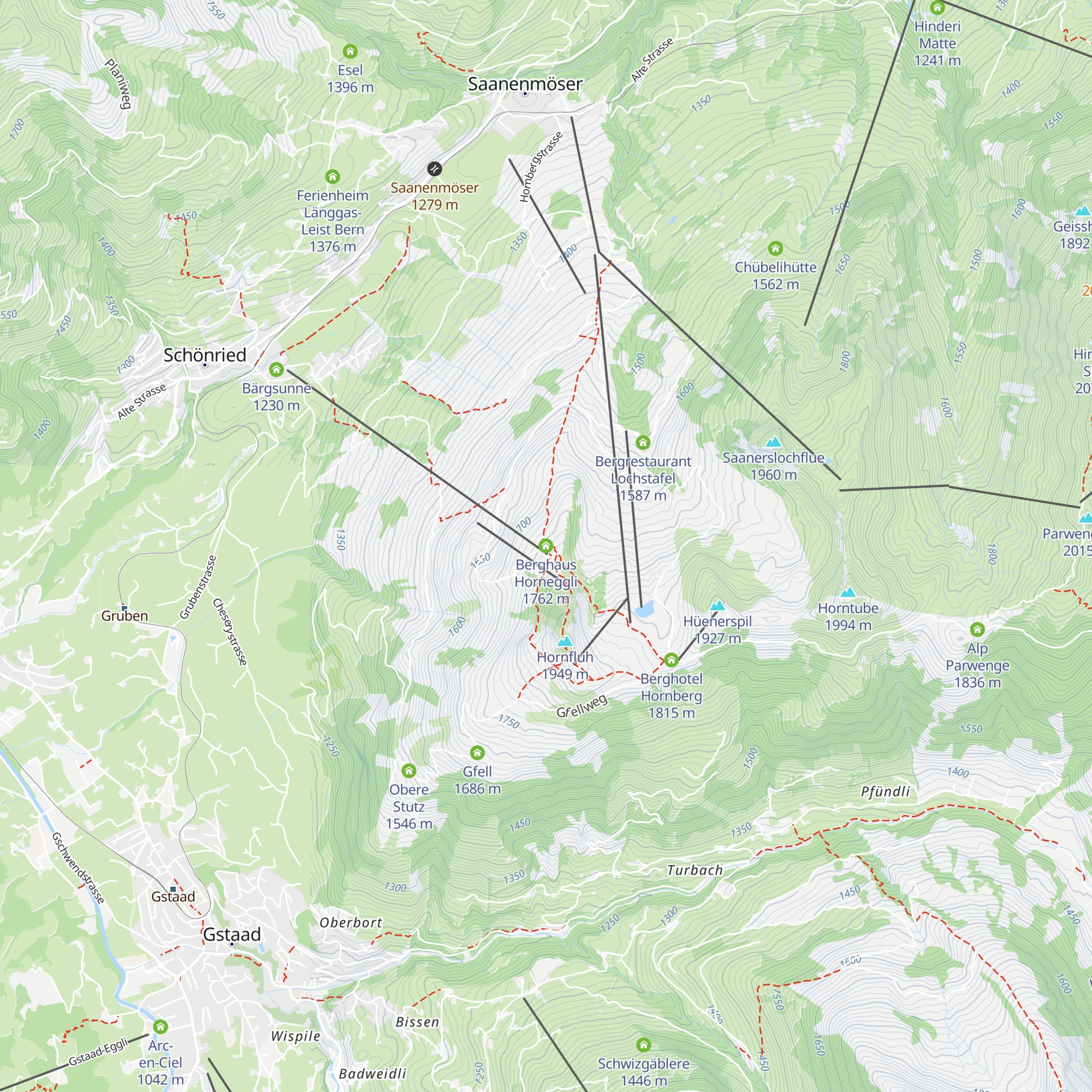 Berghaus Horneggli map