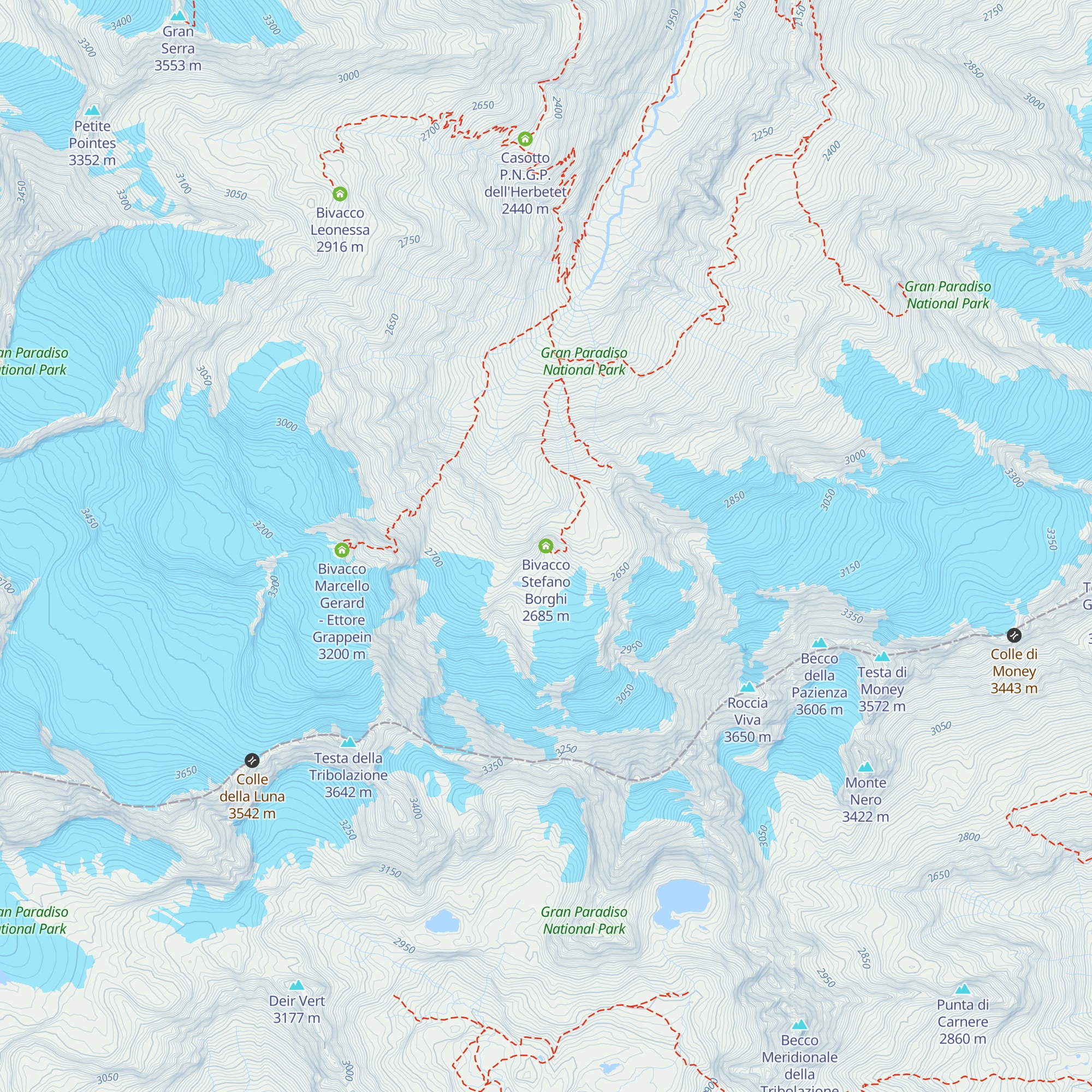 Bivacco Stefano Borghi map