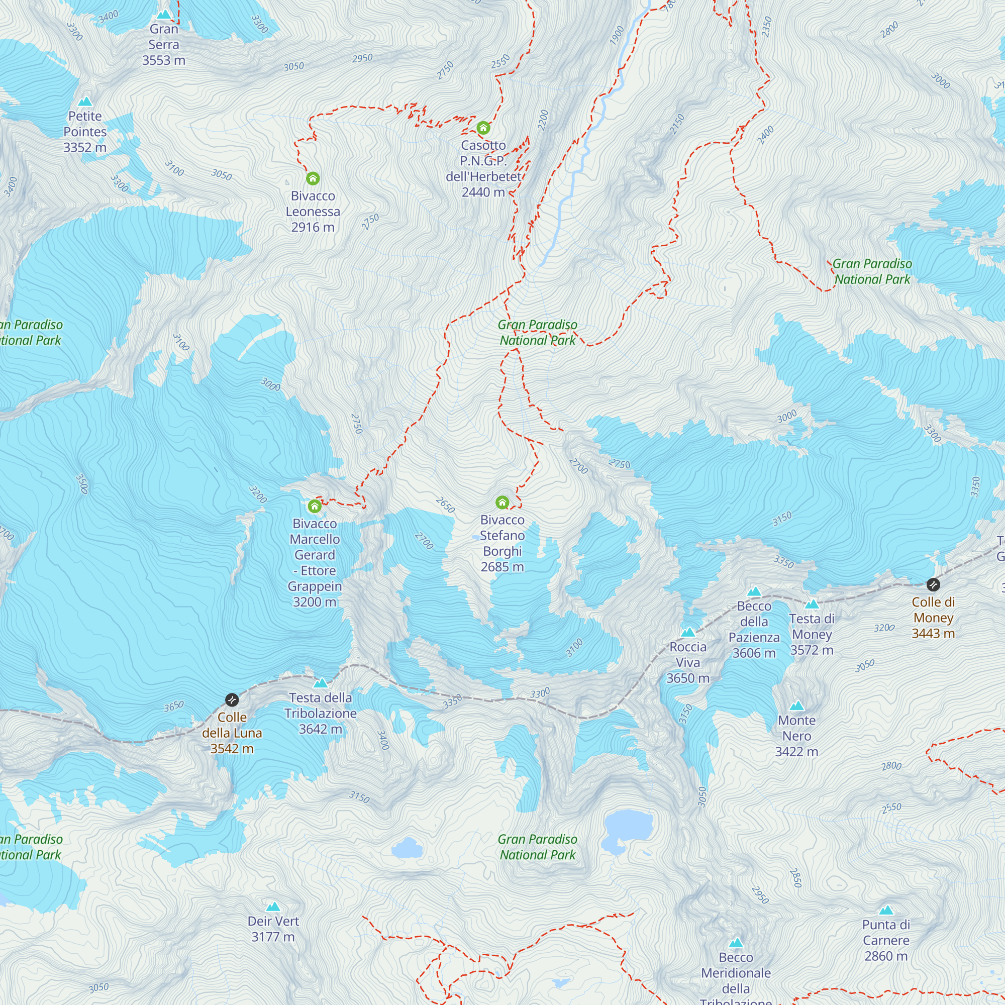 Bivacco Stefano Borghi map