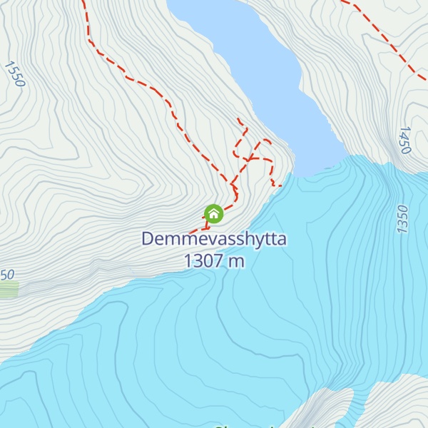 Map of Demmevasshytta