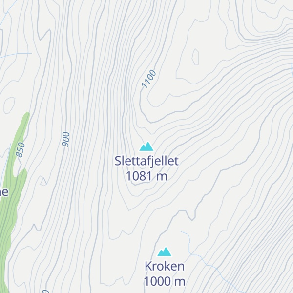 Map of Slettafjellet
