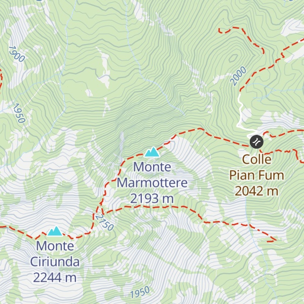 Map of Monte Marmottere