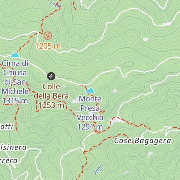 Map of Monte Presa Vecchia