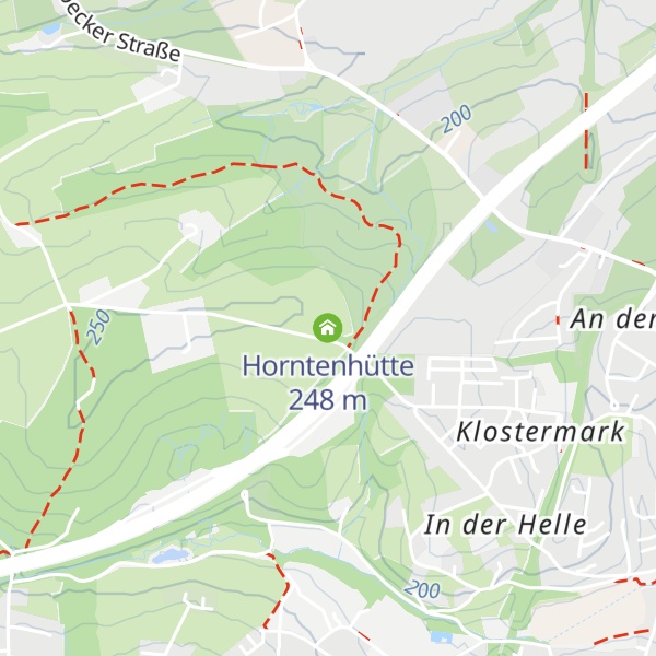 Map of Horntenhütte