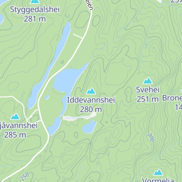 Map of Iddevannshei