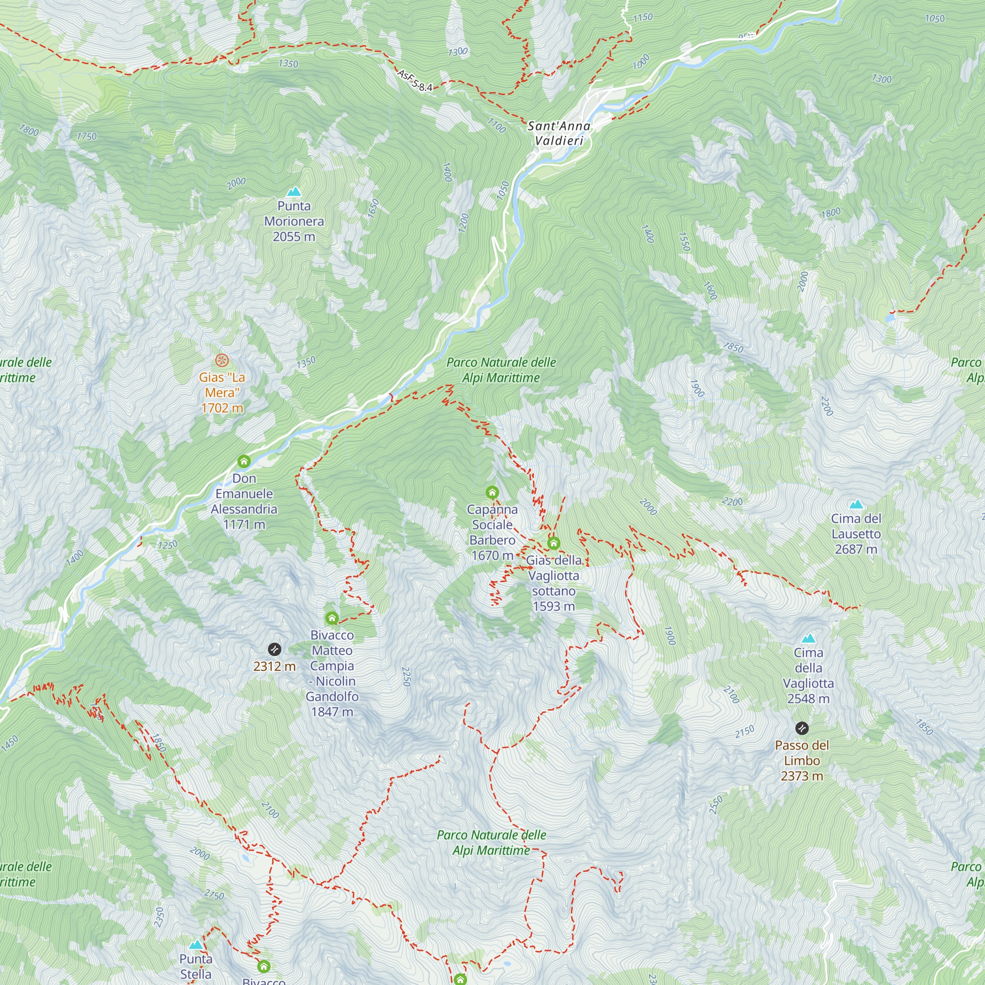 Capanna Sociale Barbero map