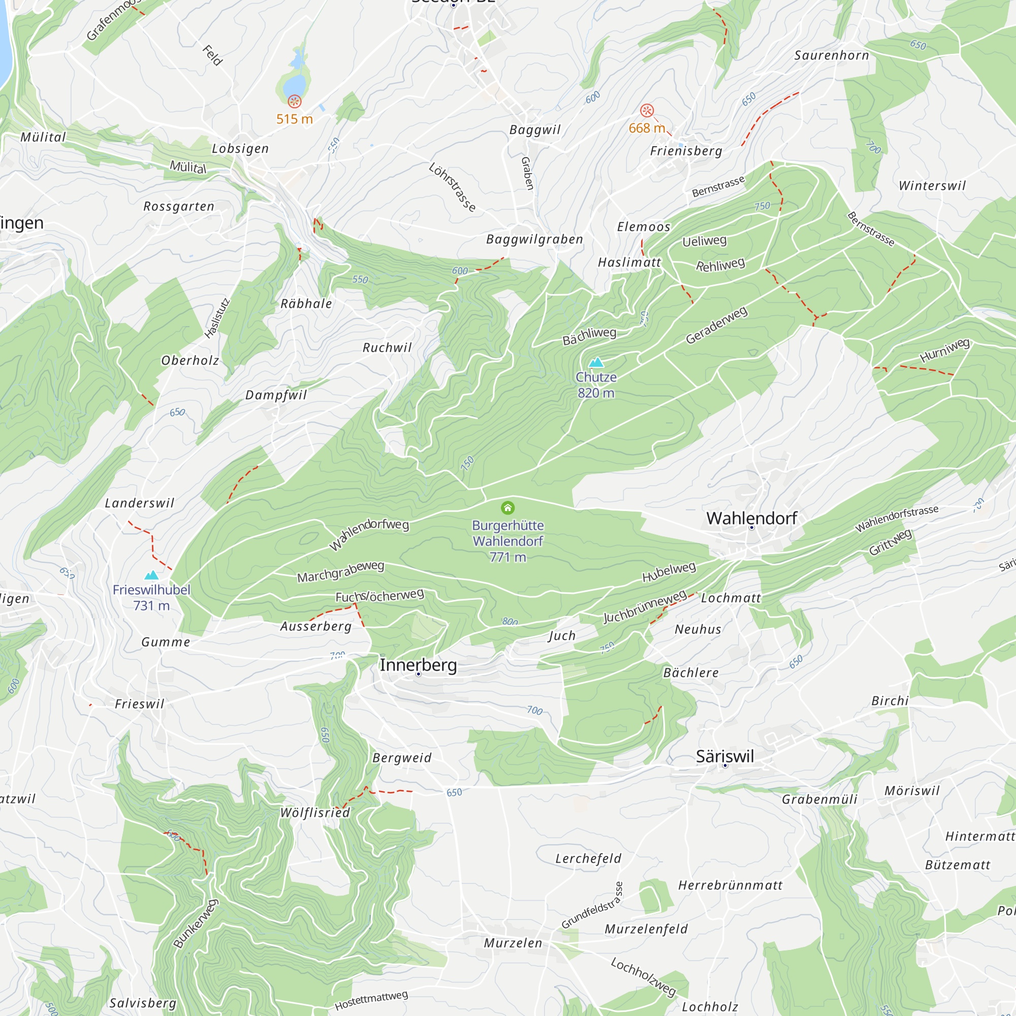 Burgerhütte Wahlendorf map
