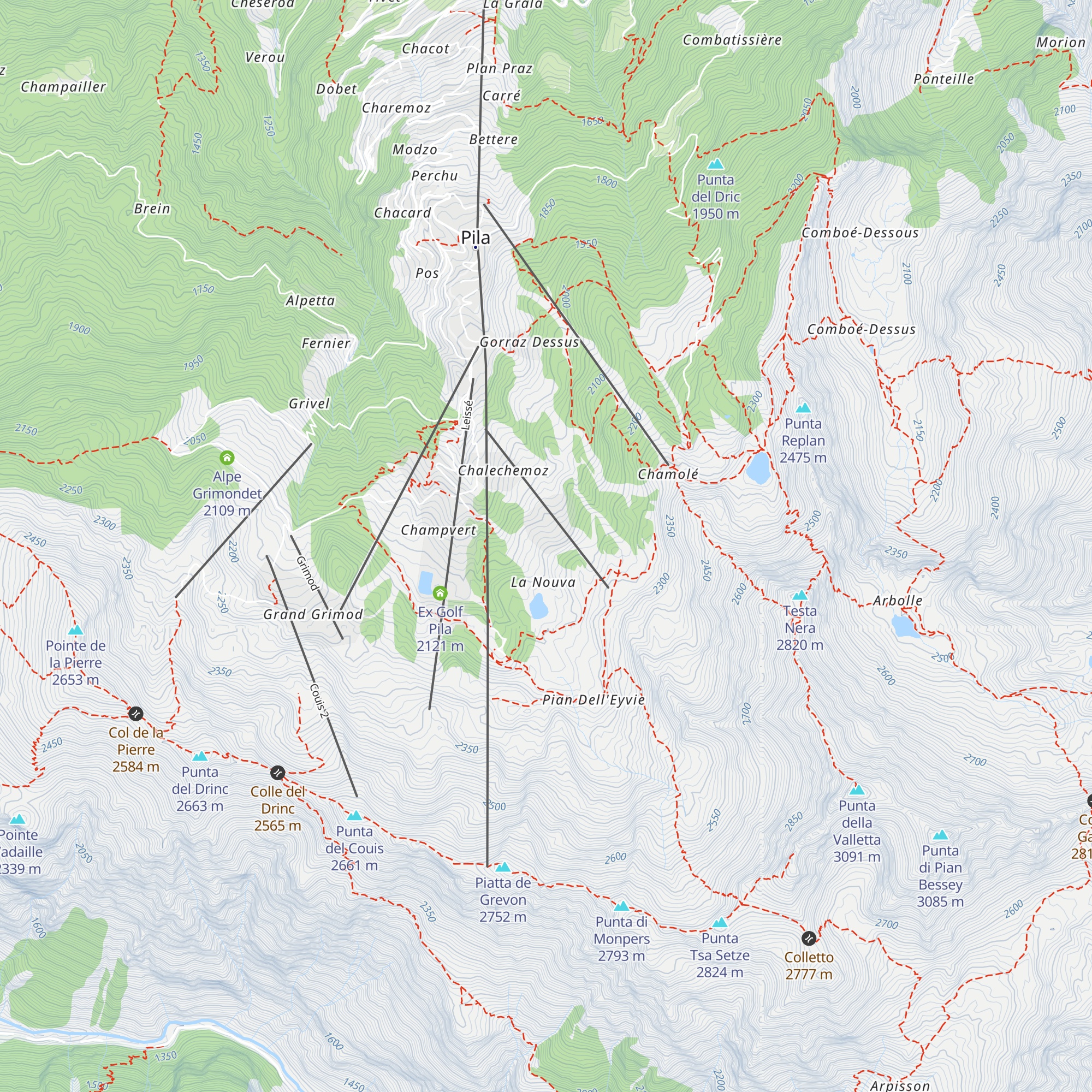 Ristoro La Chateleine map