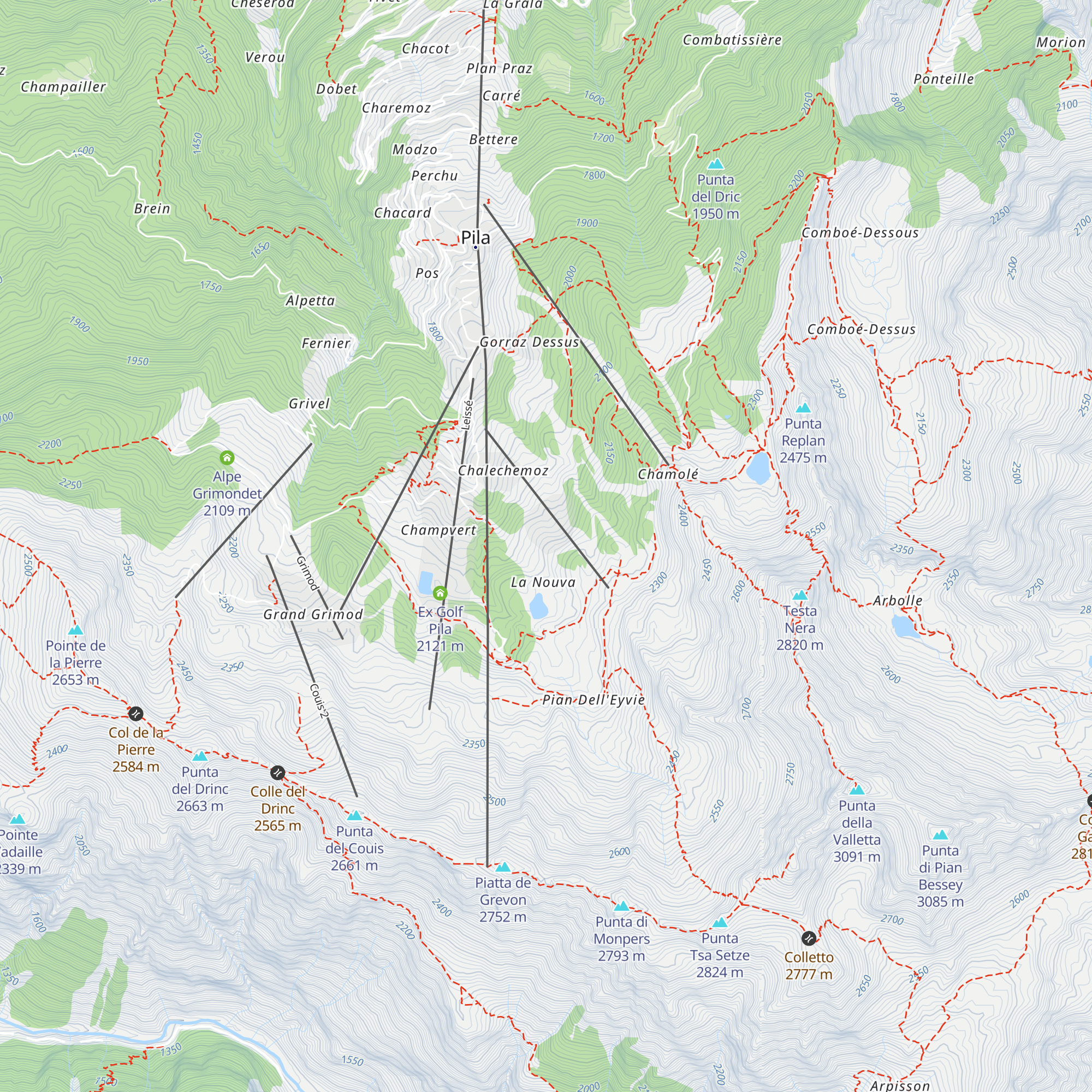 Ristoro La Chateleine map