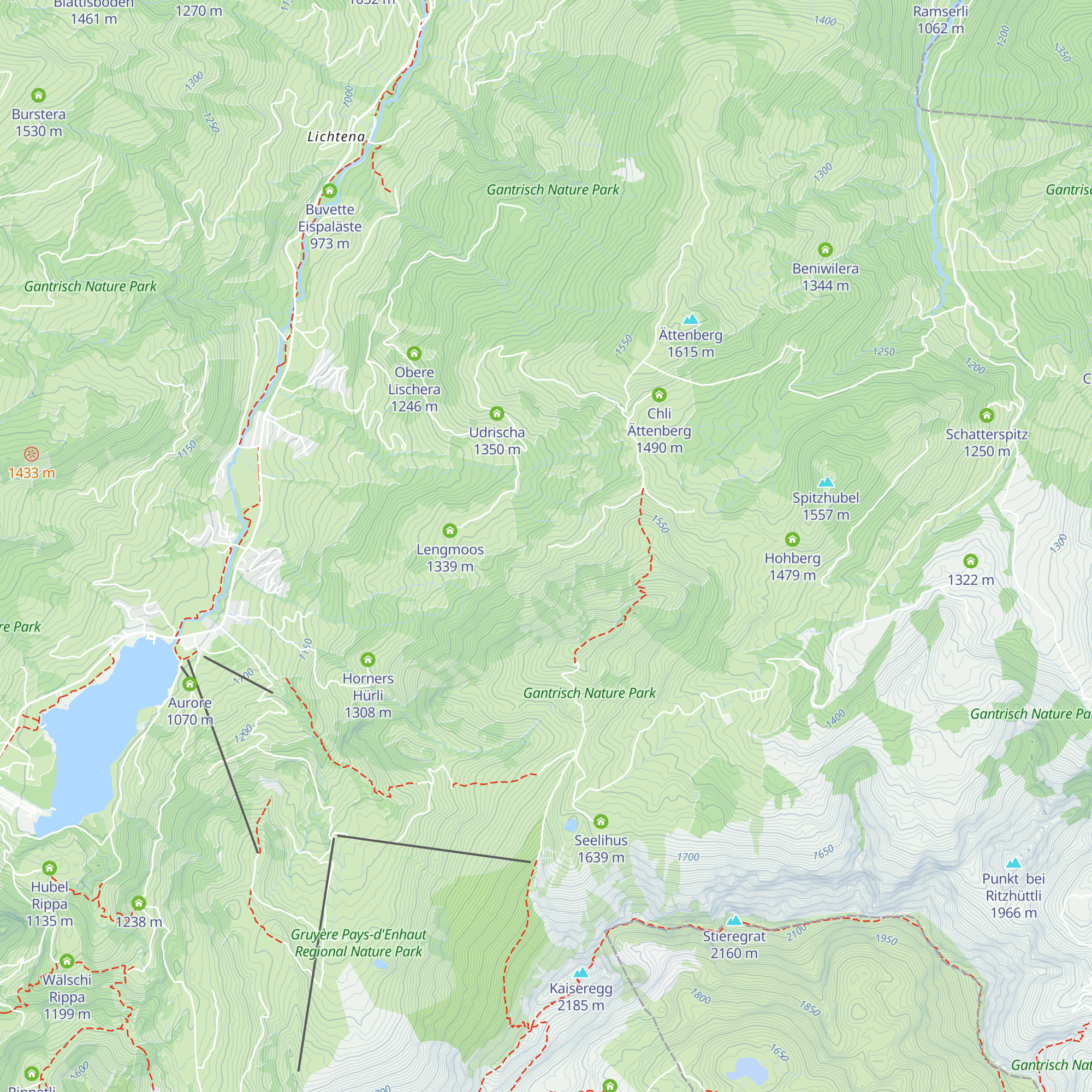 Unter Guglera Hohberg map