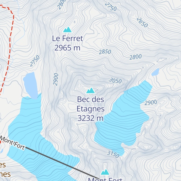 Map of Bec des Etagnes