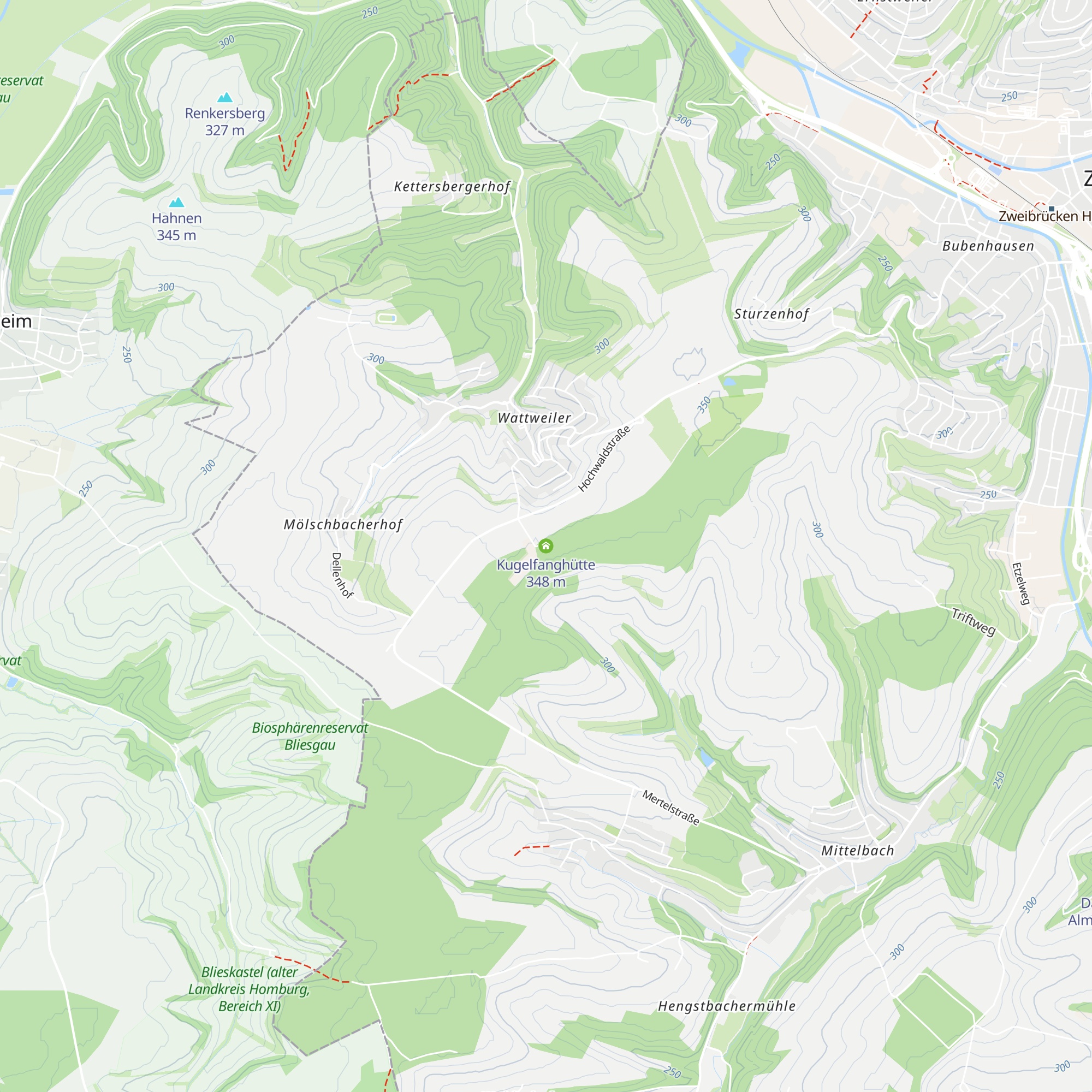 Kugelfanghütte map