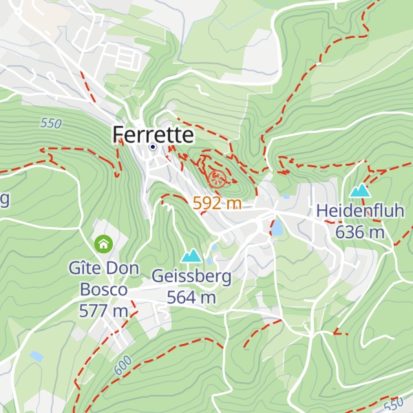 Map of Gîtes de la Maison des Fontaines