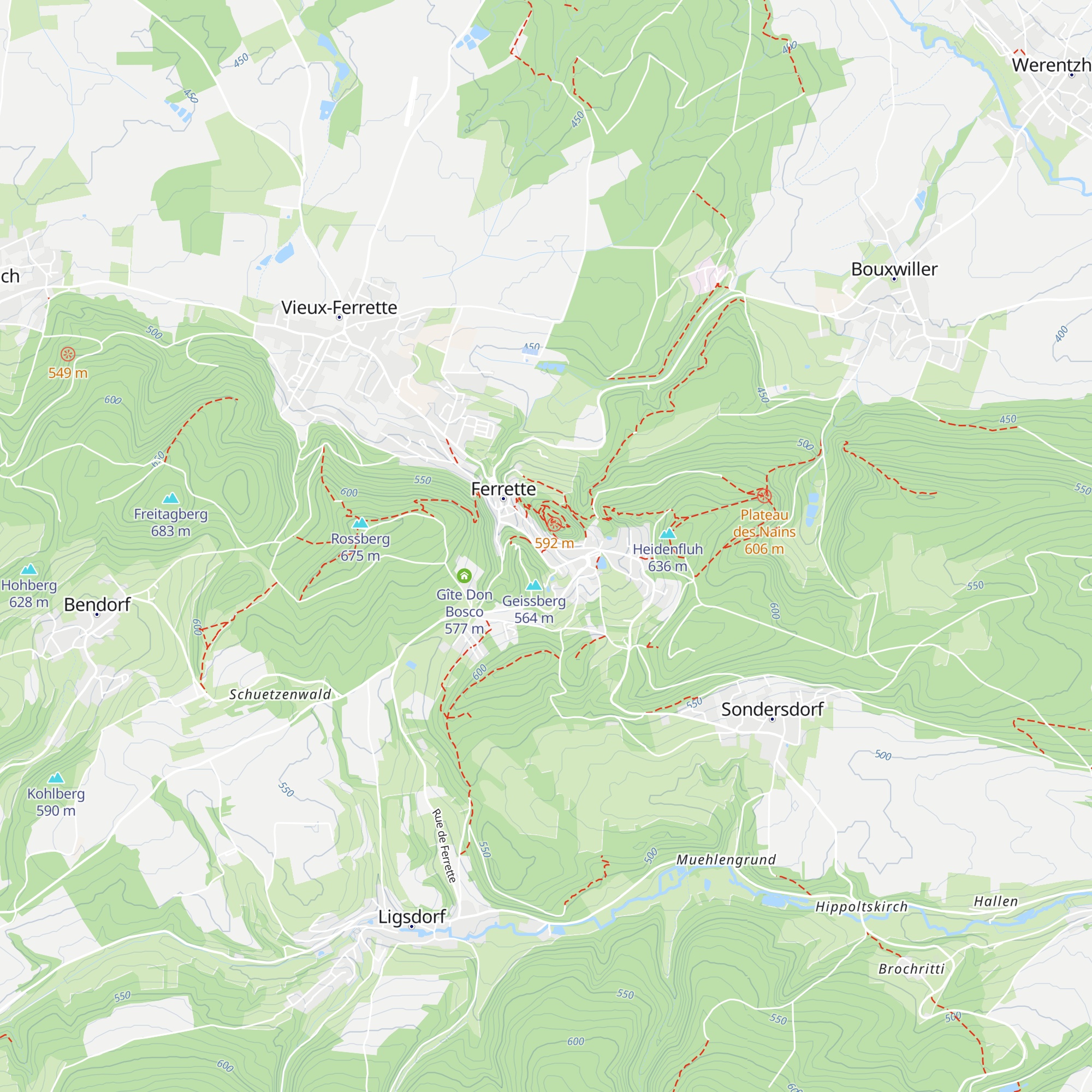 Gîtes de la Maison des Fontaines map