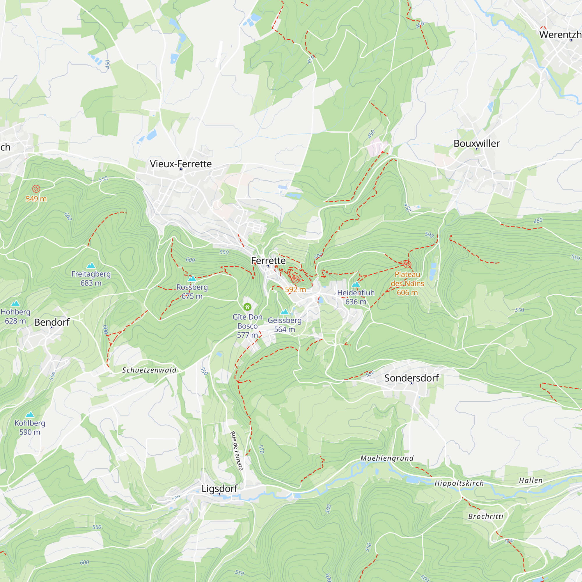 Gîtes de la Maison des Fontaines map