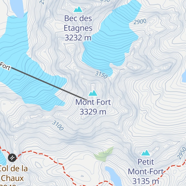 Map of Mont Fort