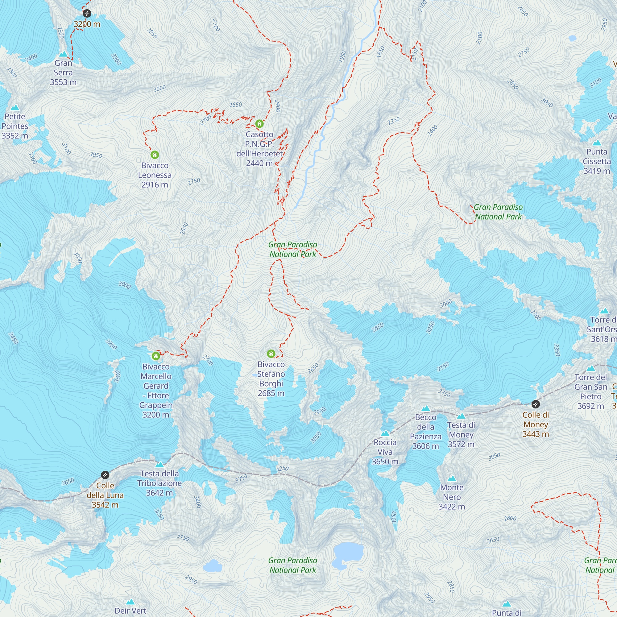 Bivacco Alessandro Martinotti map