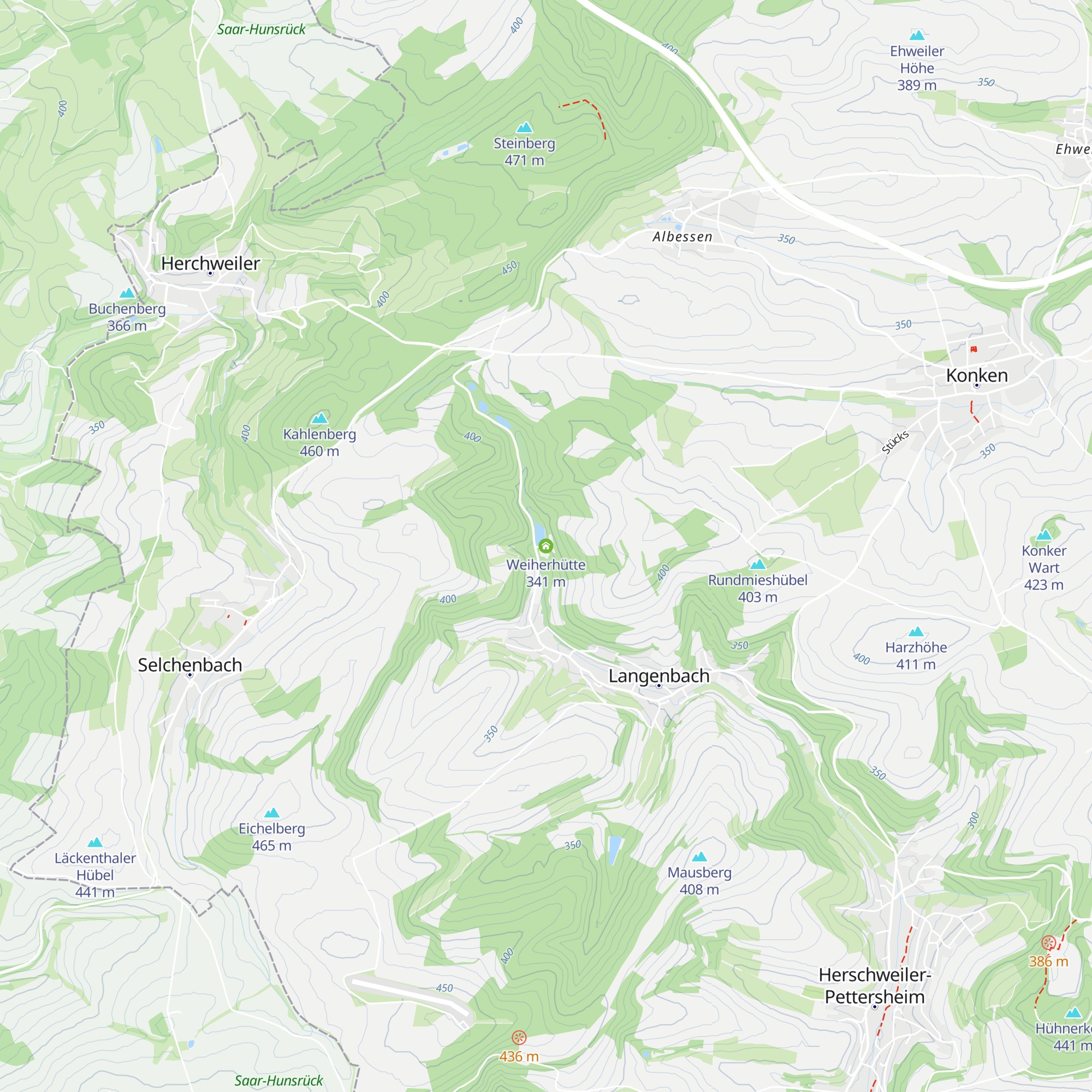 Weiherhütte map
