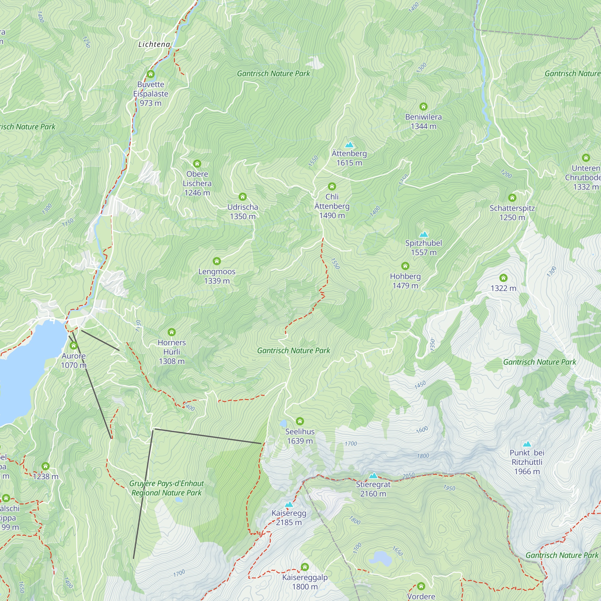 Ober Guglera Hohberg map