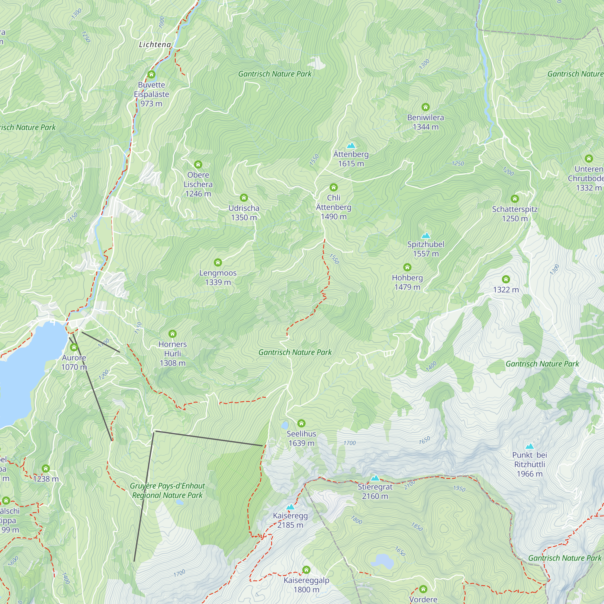 Ober Guglera Hohberg map