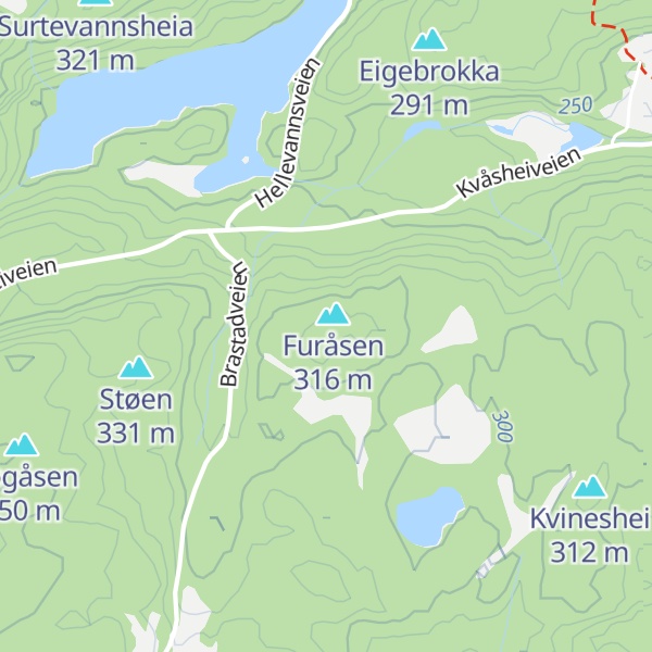 Map of Hagelandsheiå