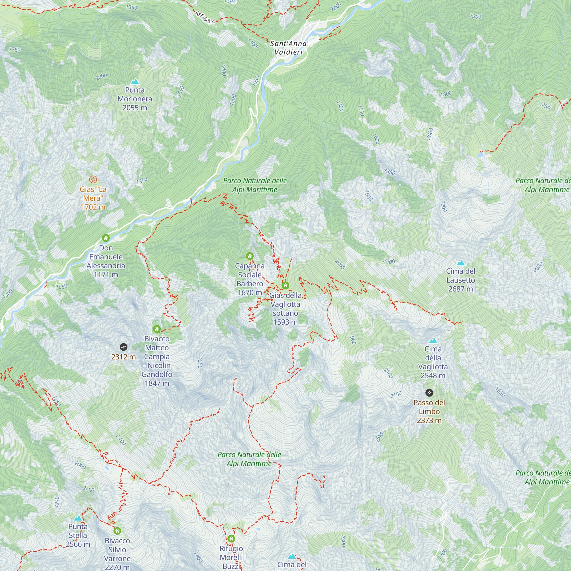 Gias della Vagliotta sottano map