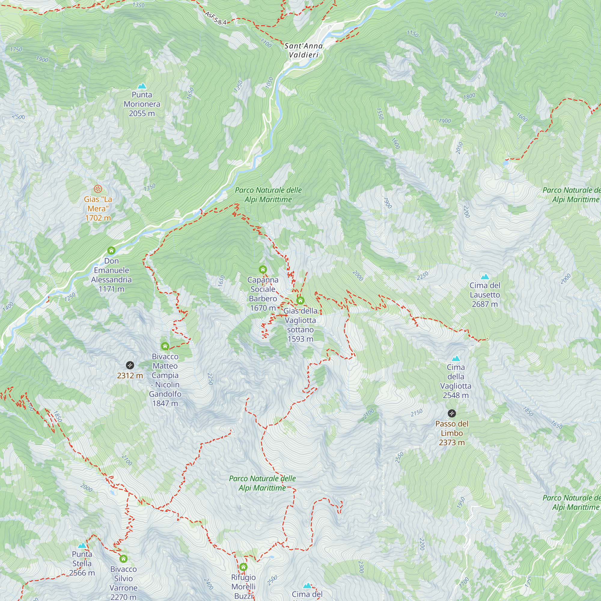 Gias della Vagliotta sottano map