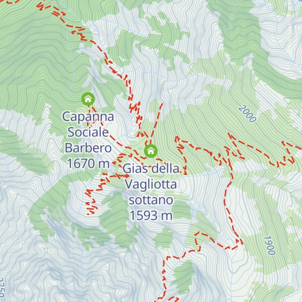 Map of Gias della Vagliotta sottano
