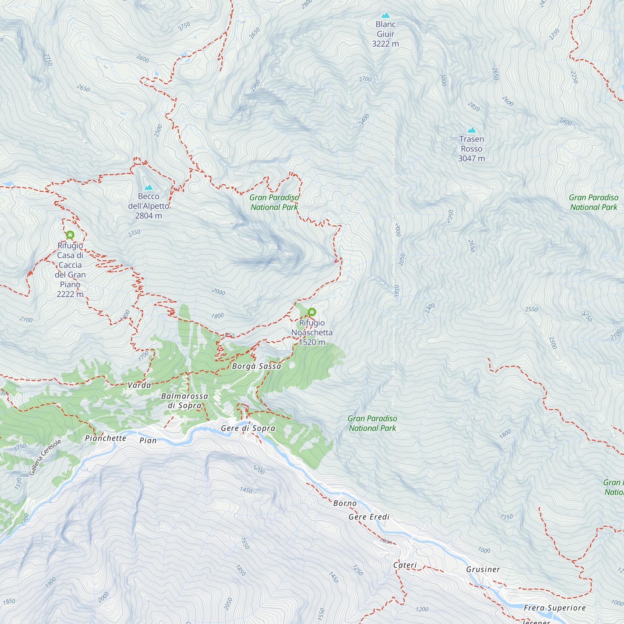 Rifugio Noaschetta map