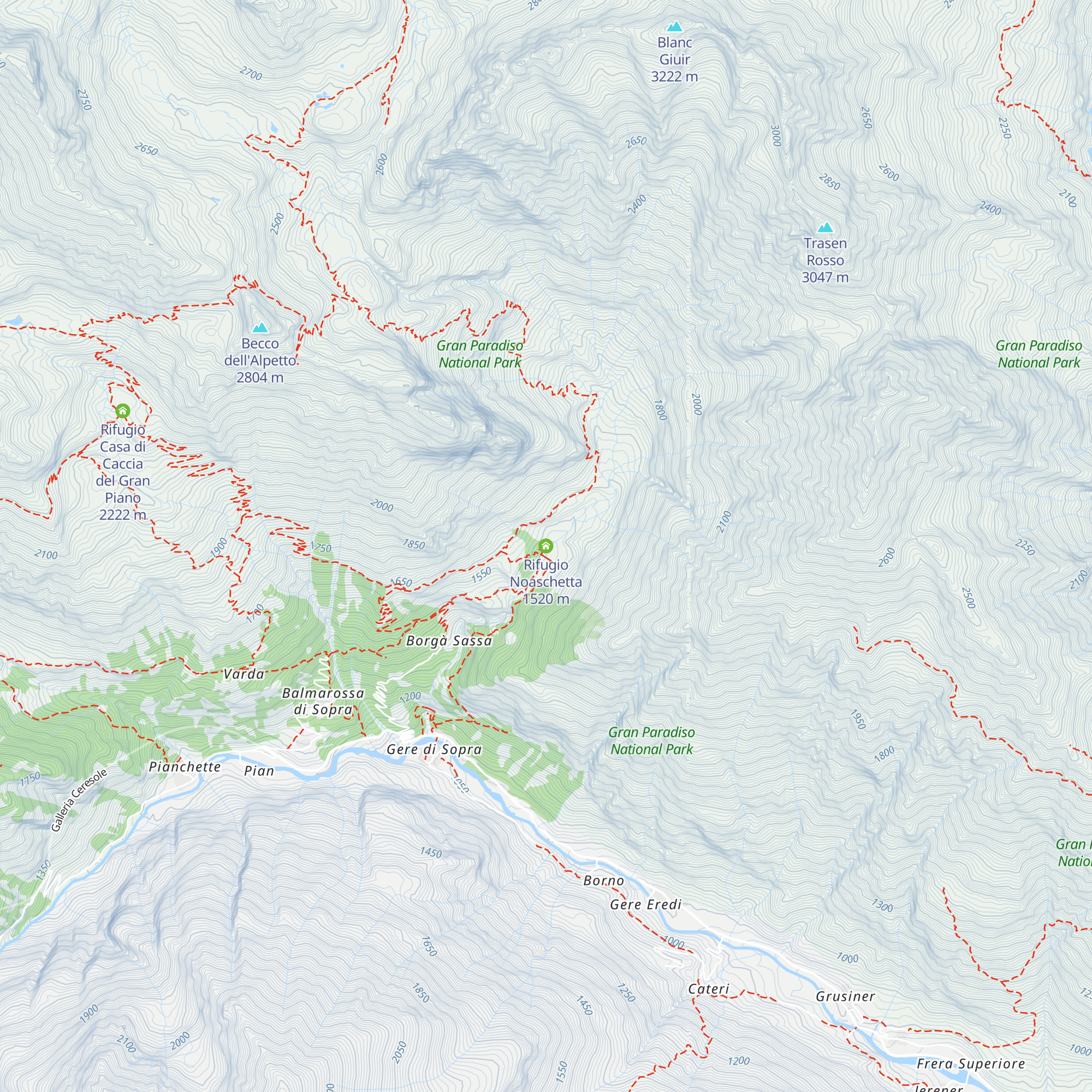 Rifugio Noaschetta map