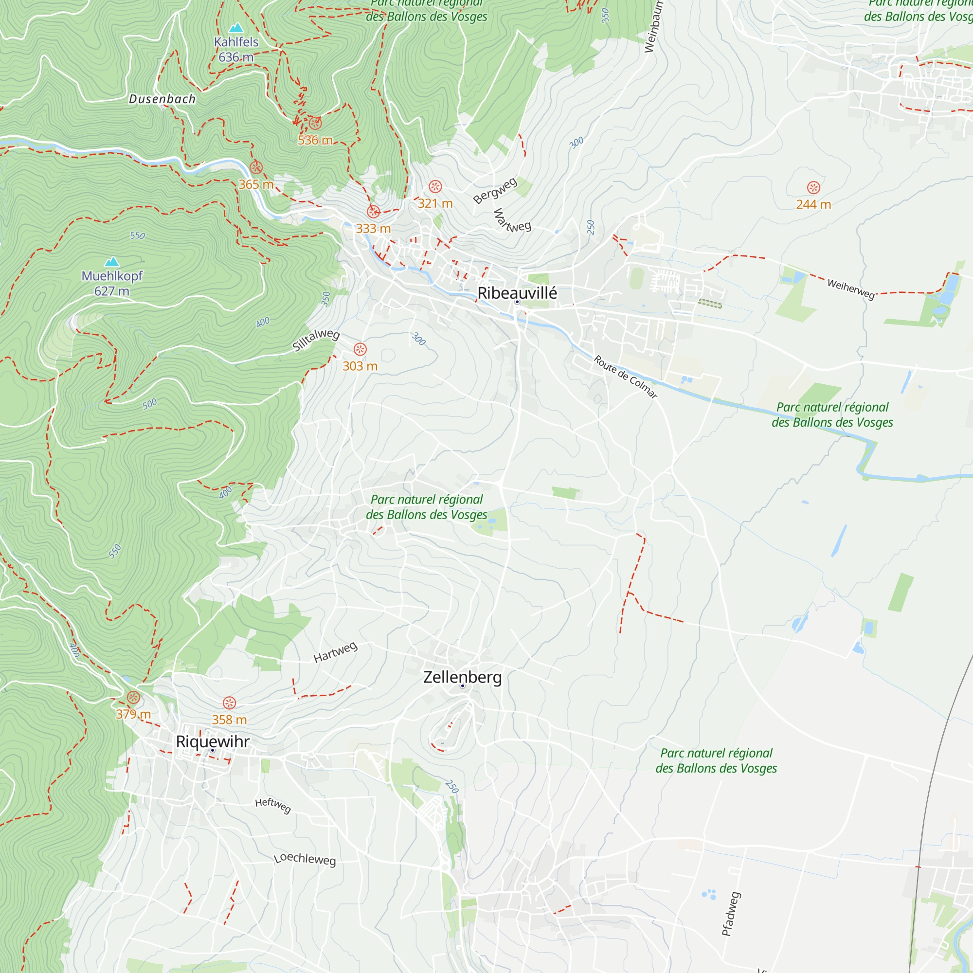 Gîtes en Alsace map