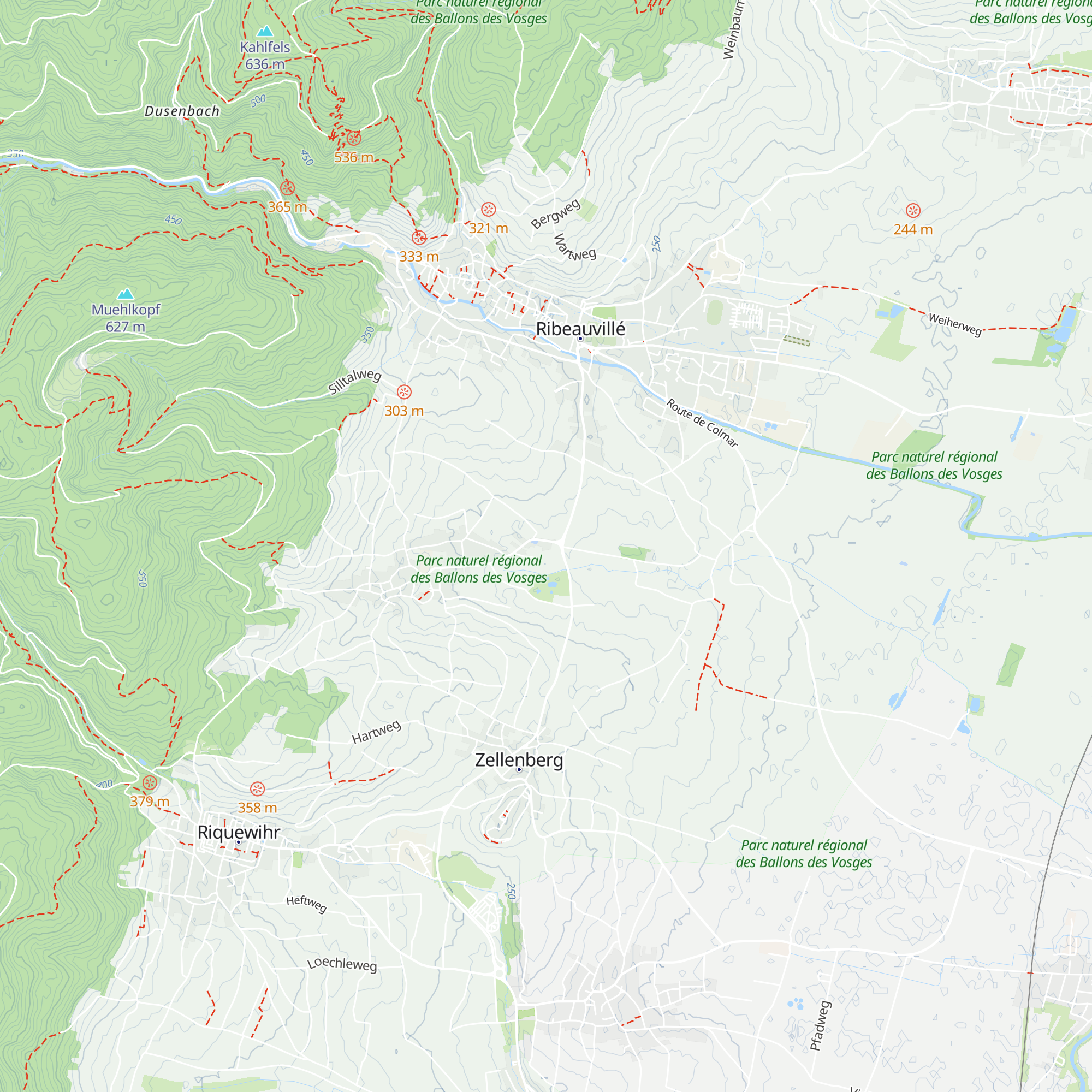 Gîtes en Alsace map