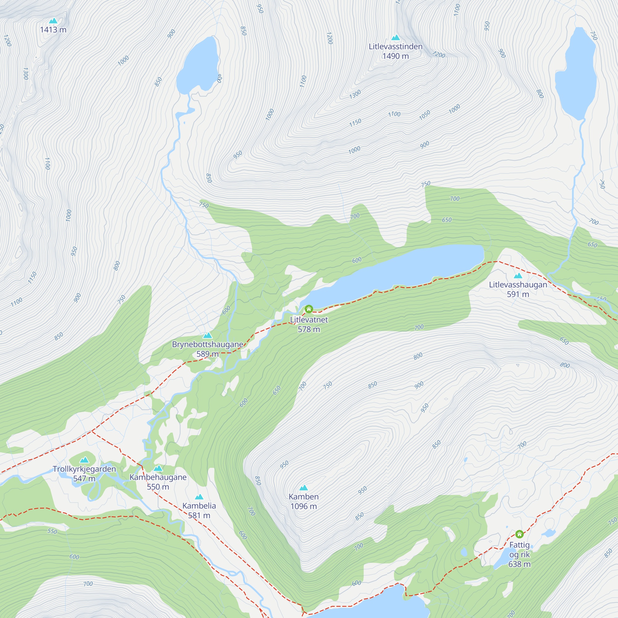 Litlevatnet map