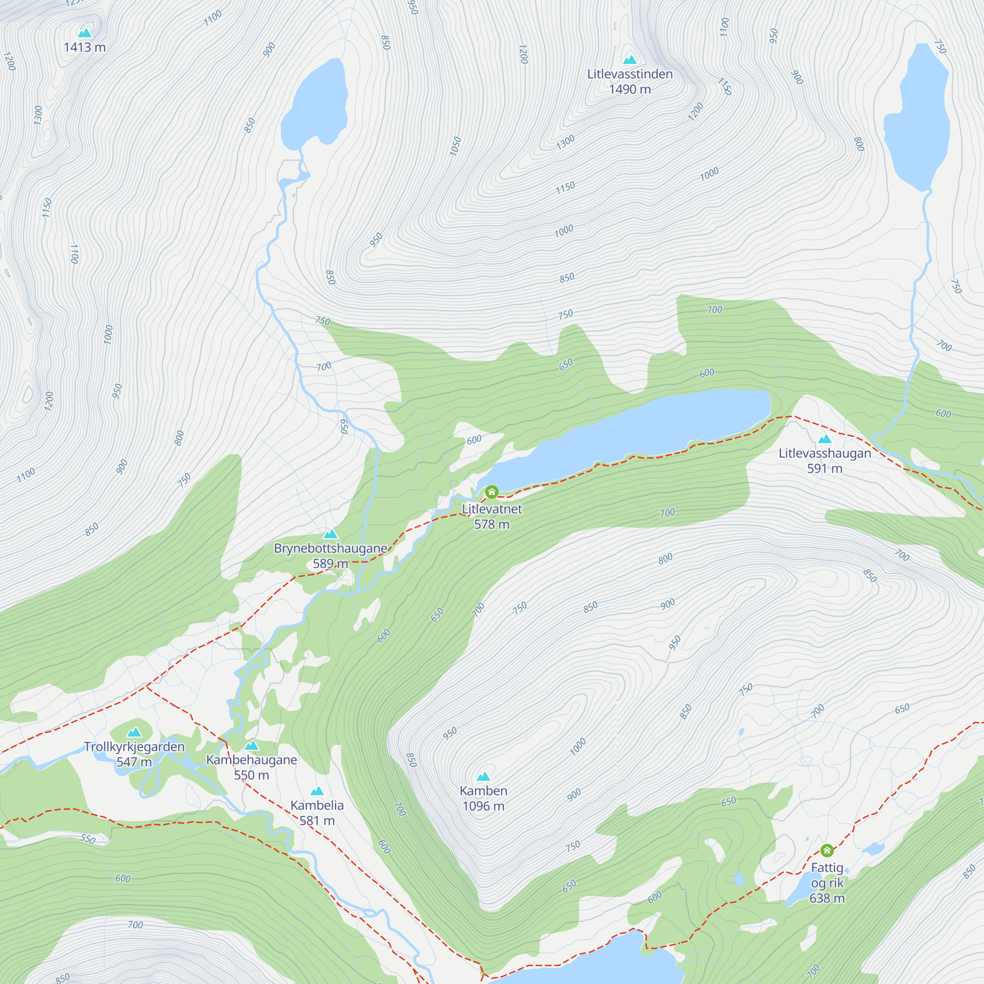 Litlevatnet map
