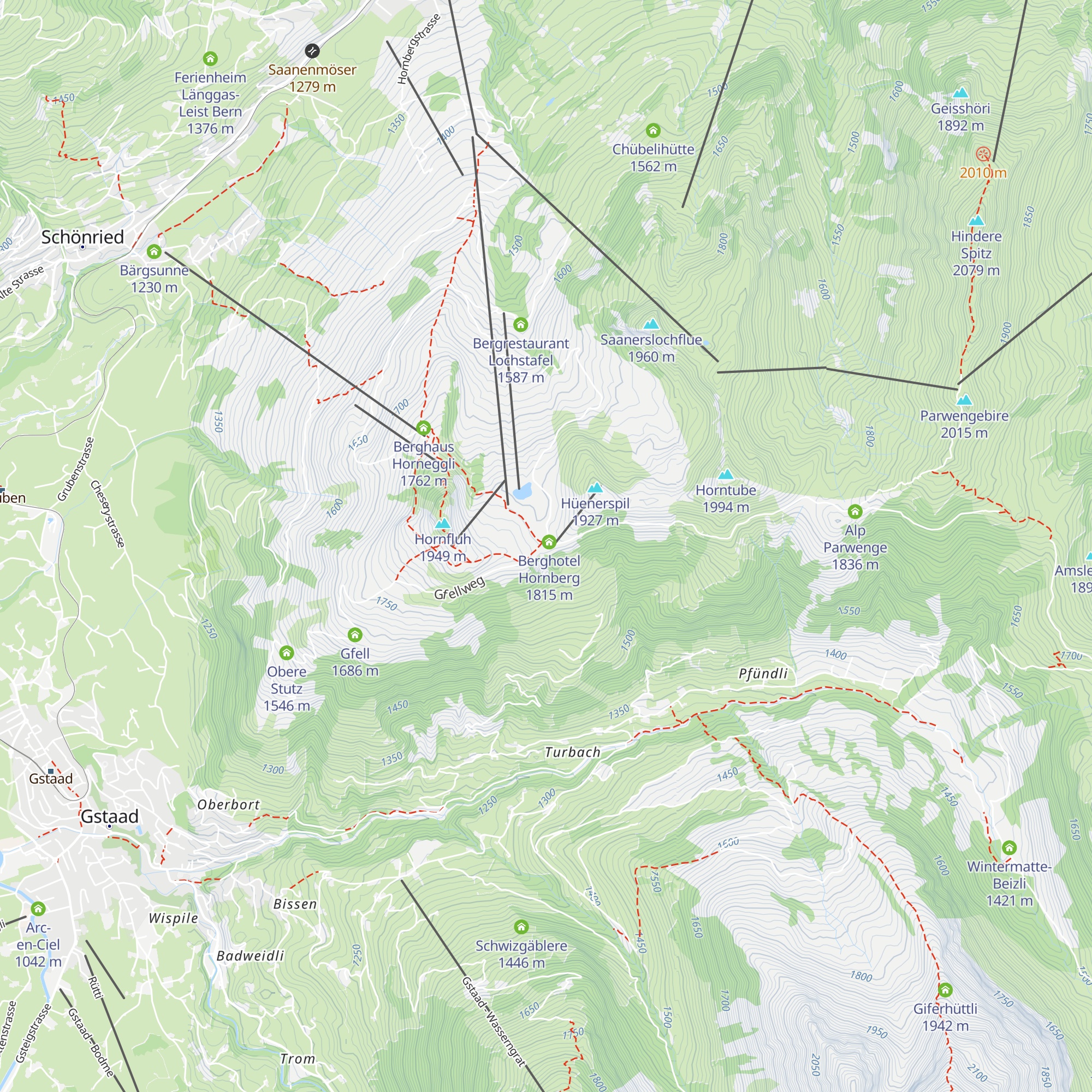 Hotel Hornfluh map