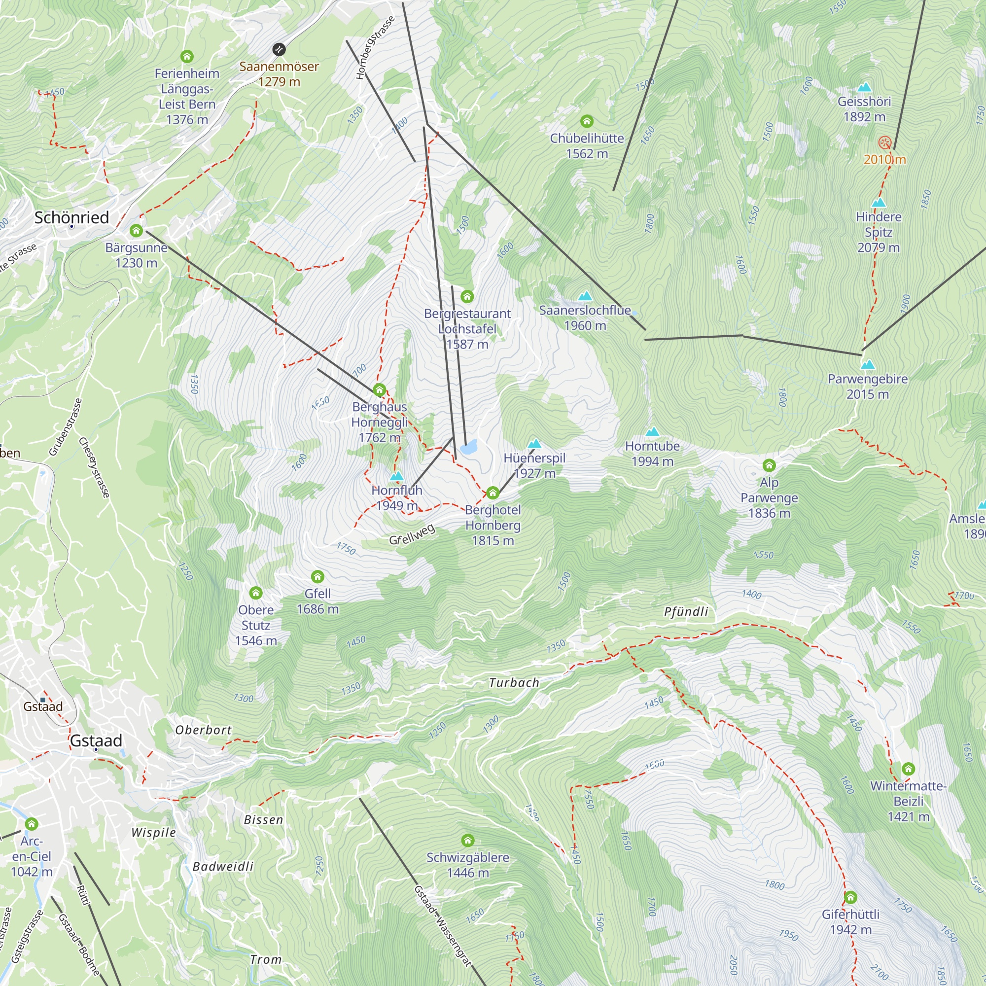 Berghotel Hornberg map