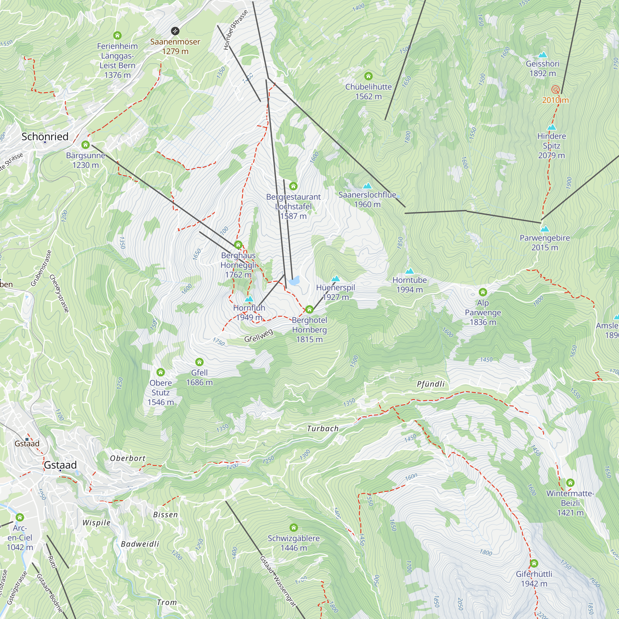 Berghotel Hornberg map