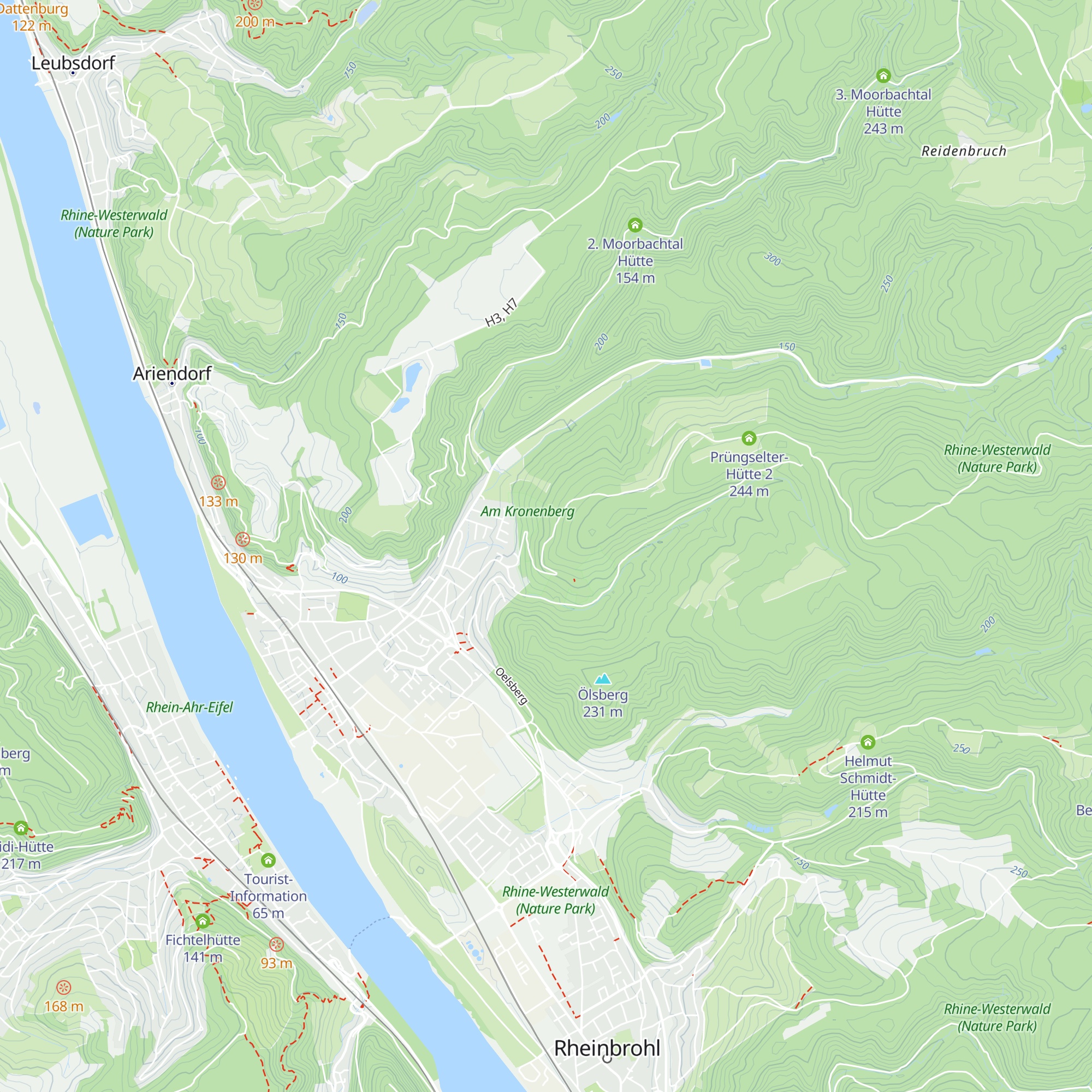 Kronenberg-Hütte map