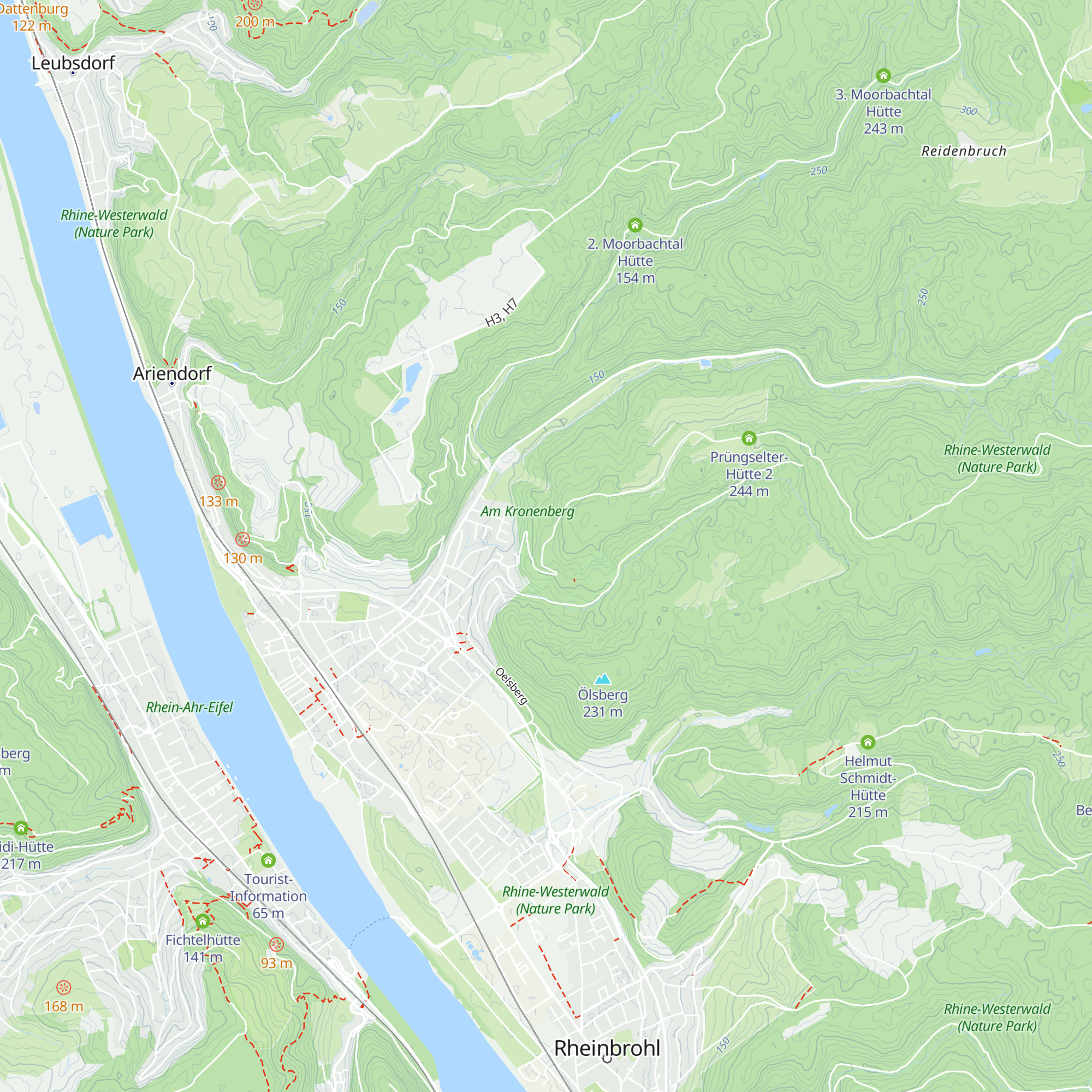 Kronenberg-Hütte map