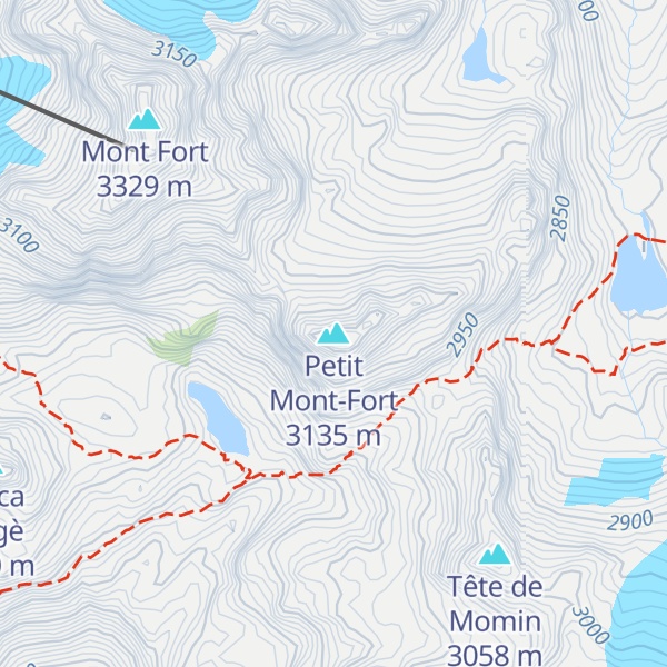 Map of Petit Mont-Fort