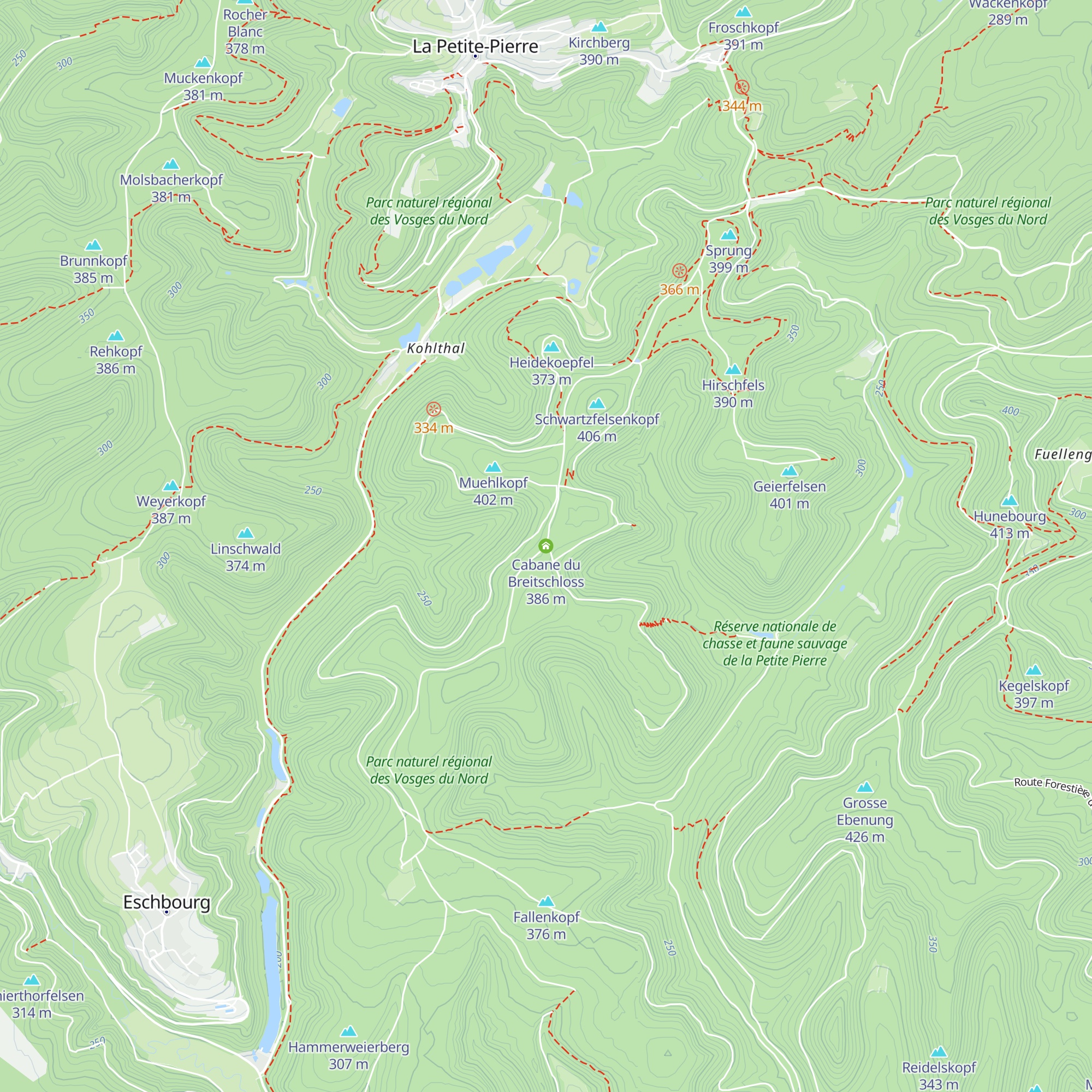 Cabane du Breitschloss map